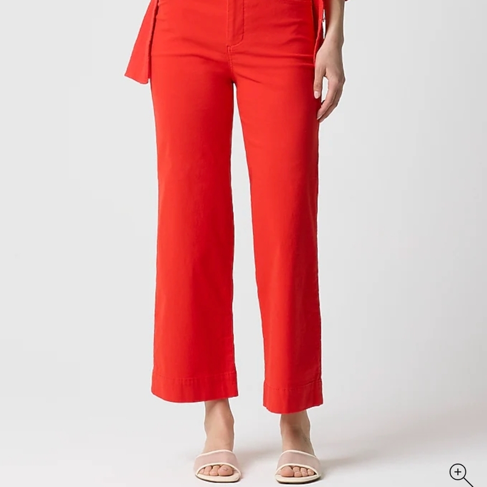 J. Crew Factory High Rise Wide-Leg Crop Pants